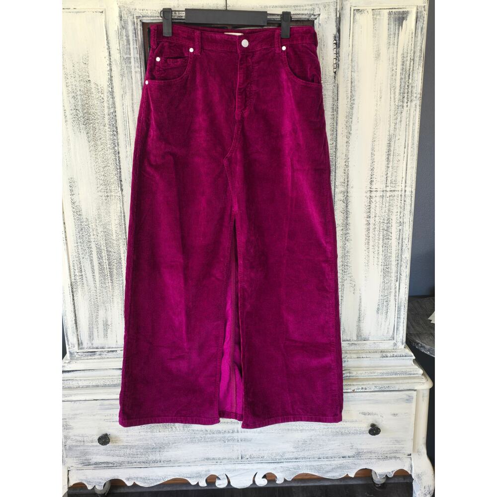 Pilcro The Madi Front-Slit Corduroy Skirt - Size 10 - Picture 6 of 6